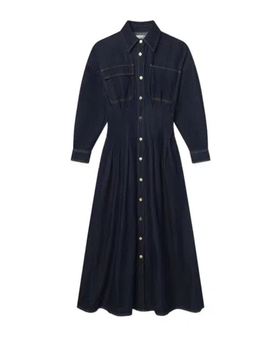 Frame Long-sleeved Dress In Black