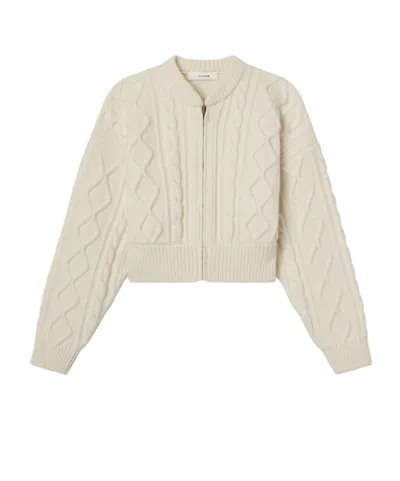 Frame Long-sleeved Knitted Cardigan In Gray