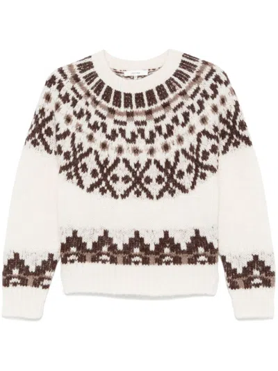 Frame Long-sleeved Sweater In White