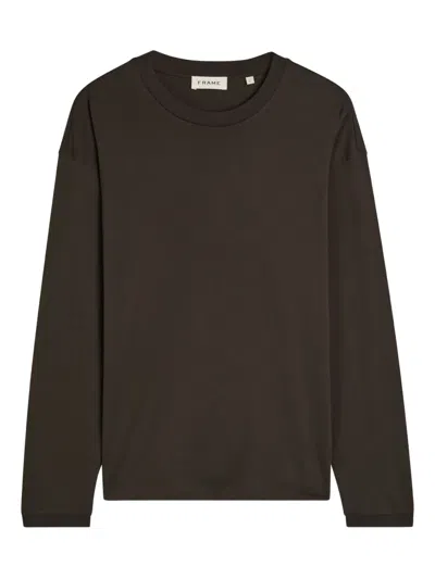 Frame Long-sleeves T-shirt In Brown