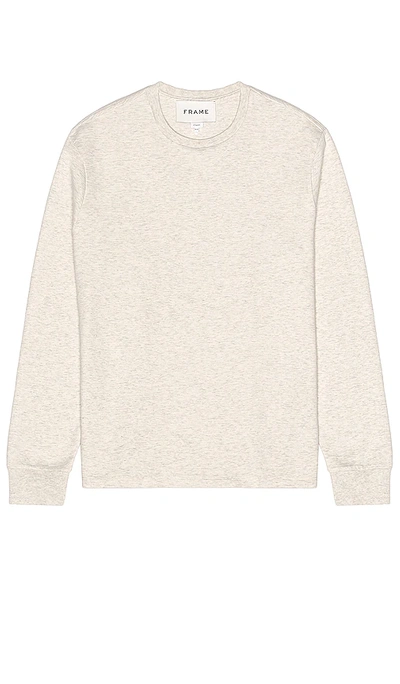 Frame Longsleeve Duofold Crew In Oatmeal Heather