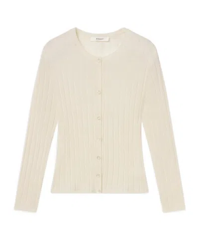 Frame Long-sleeved Knitted Cardigan In Multi
