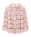 Frame Long-sleeved Quilted Fur Coat In Pattern