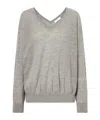 Frame Long-sleeved Sweater In Blue