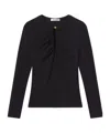 Frame Long-sleeved Top In Black