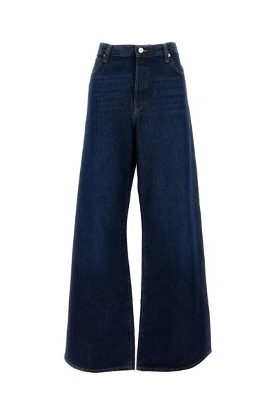 Frame Loose-fit Wide-leg Jeans With Classic 5-pocket Design In Blue