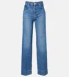 Frame Womens Swan The Streamline High-waist Straight-leg Denim Jeans In Blue