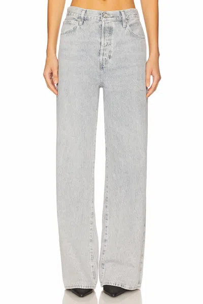 Frame Loose Wide Leg Jeans In Air In Multi