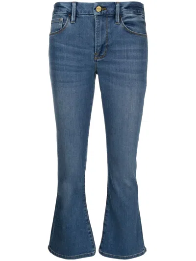 Frame Le Crop Mini Boot Jeans In Blue
