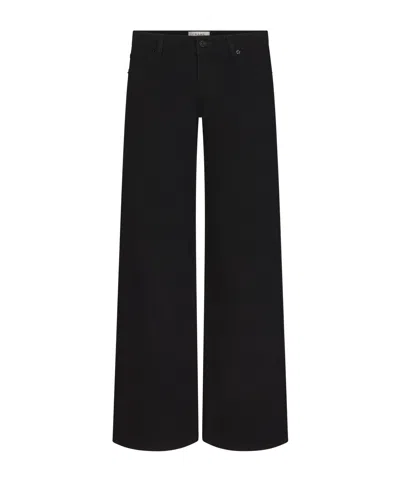 Frame Low Rise Le Slim Palazzo In Black