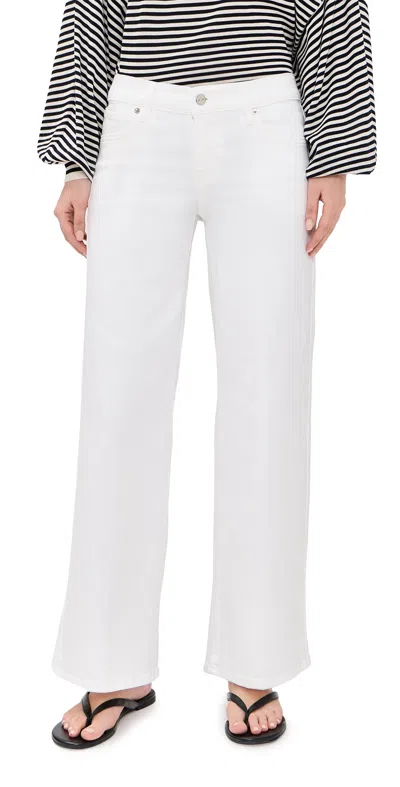 Frame Le Slim Palazzo High-rise Wide-leg Jeans In White