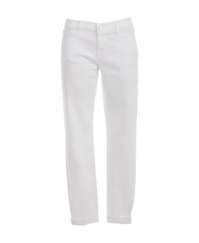 Frame Low-rise Skinny Jeans In White
