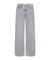 Frame Low-rise Wide-leg Jeans In Blue