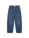 Frame Low Slung Barrel Jeans In Blue