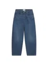 Frame Low Slung Barrel Jeans In Blue