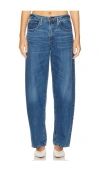 Frame Baggy High Rise Bubble Jeans In Westbury In Caramia