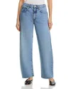 Frame Low Slung Barrel Jeans In Dollhouse In Blue