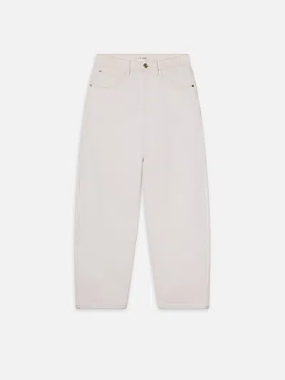 Frame Low Slung Barrel Jeans In White