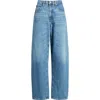Frame Low Slung Barrel Leg Jeans In Caramia