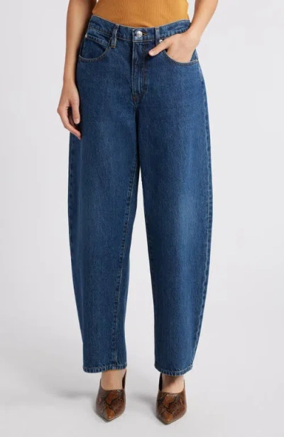 Frame Low Slung Barrel Leg Jeans In Kirk