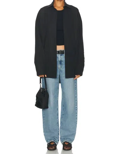 Frame Low Slung Barrel Pants In Ziggy In Blue
