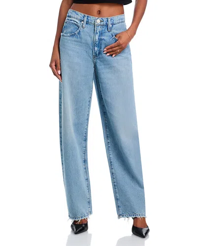 Frame Low Slung Barrel Wide Leg Jeans In Ziggy