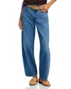 Frame Low Slung Barrel Wide Leg Jeans In Ziggy In Caramia