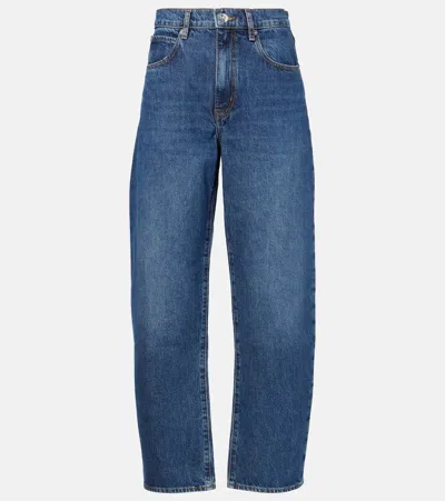 FRAME LOW SLUNG MID-RISE BARREL-LEG JEANS