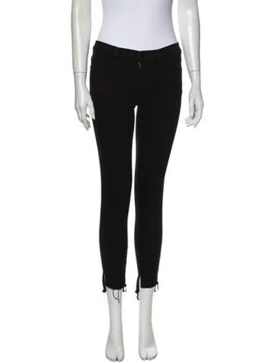 Pre-owned Frame Low-rise Skinny Leg Jeans In Black