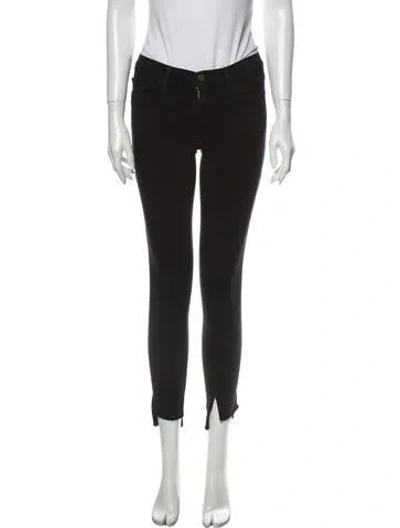 Pre-owned Frame Low-rise Skinny Leg Jeans In Black