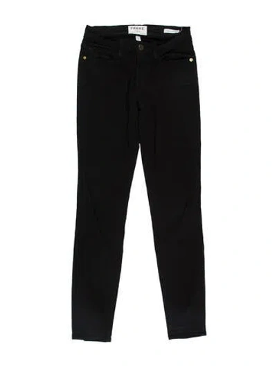 Pre-owned Frame Low-rise Skinny Leg Jeans In Black