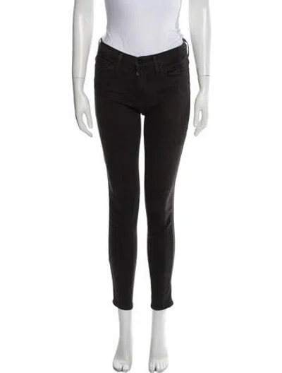 Pre-owned Frame Low-rise Skinny Leg Jeans In Black