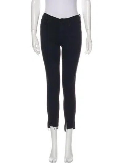 Pre-owned Frame Low-rise Skinny Leg Jeans In Black