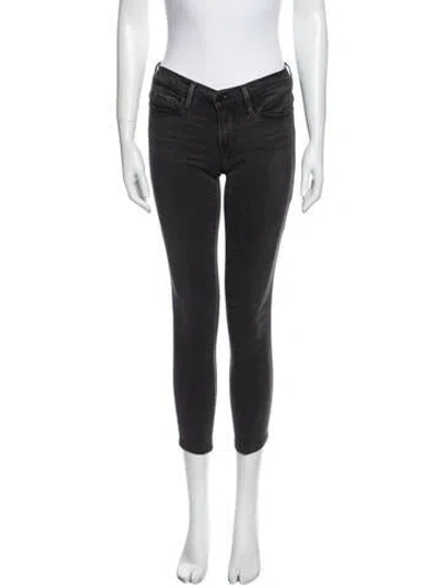 Pre-owned Frame Low-rise Skinny Leg Jeans In Black
