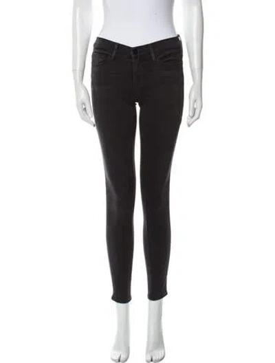 Pre-owned Frame Low-rise Skinny Leg Jeans In Black