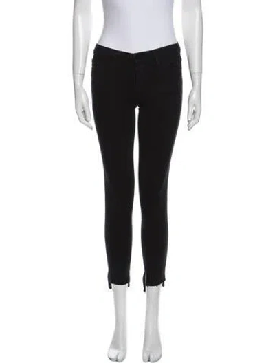 Pre-owned Frame Low-rise Skinny Leg Jeans In Black