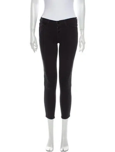 Pre-owned Frame Low-rise Skinny Leg Jeans In Black