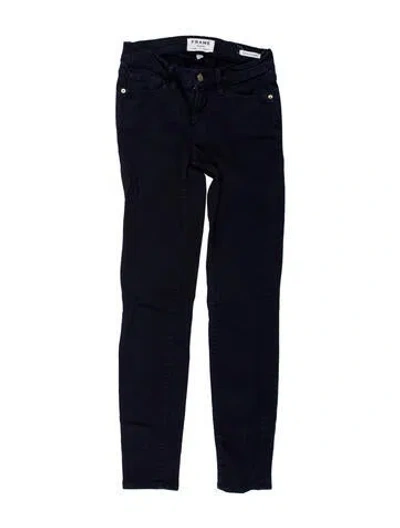 Pre-owned Frame Low-rise Skinny Leg Jeans In Blue
