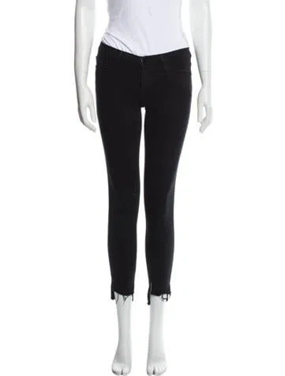 Pre-owned Frame Low-rise Skinny Leg Jeans In Blue