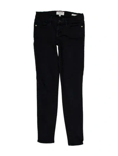 Pre-owned Frame Low-rise Skinny Leg Jeans In Blue