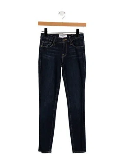 Pre-owned Frame Low-rise Skinny Leg Jeans In Blue