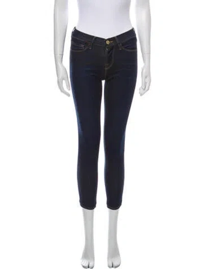 Pre-owned Frame Low-rise Skinny Leg Jeans In Blue