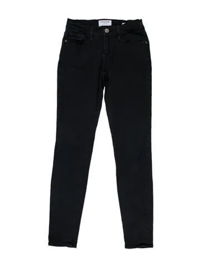 Pre-owned Frame Low-rise Skinny Leg Jeans In Blue