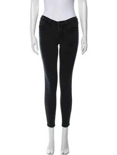 Pre-owned Frame Low-rise Skinny Leg Jeans In Blue
