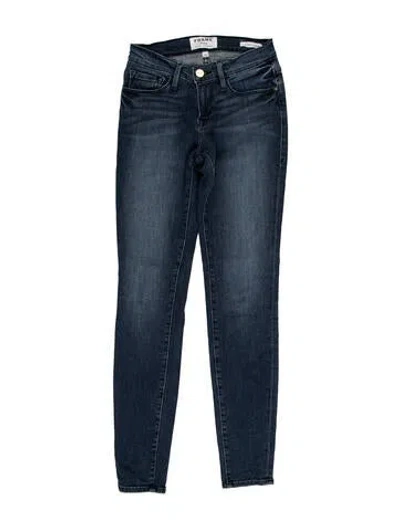 Pre-owned Frame Low-rise Skinny Leg Jeans In Blue