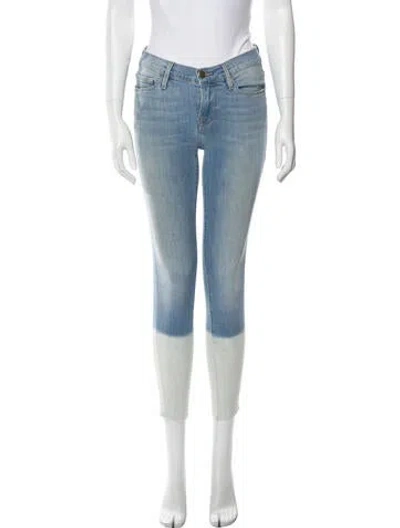Pre-owned Frame Low-rise Skinny Leg Jeans In Blue