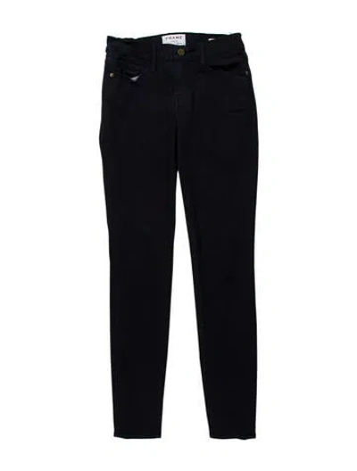 Pre-owned Frame Low-rise Skinny Leg Jeans In Blue