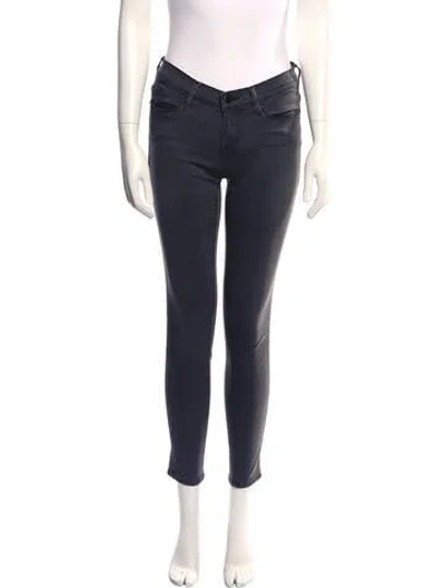 Pre-owned Frame Low-rise Skinny Leg Jeans In Gray