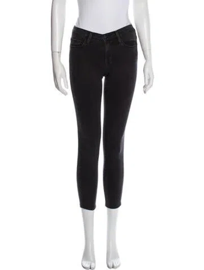 Pre-owned Frame Low-rise Skinny Leg Jeans In Gray