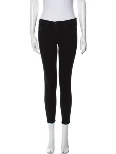 Pre-owned Frame Low-rise Skinny Leg Jeans In Gray